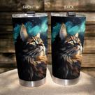 Caneca Tumbler Oasisdream de aço inoxidável 600 mL com estampa de gato