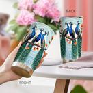 Caneca Tumbler Oasisdream de aço inoxidável 600 ml com estampa de pavão