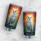 Caneca Tumbler Oasisdream de aço inoxidável 600mL com estampa de coruja