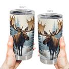 Caneca Tumbler Oasisdream em aço inoxidável 600mL com estampa de veado