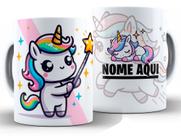 Caneca Unicórnio Divertida Porcelana Xícara 325ml + Caixa Presente Caneca Unicórnio Divertida Porcelana Xícara 325ml + Caixa Presente