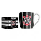 Caneca Urban Porcelana Allmix Corinthians Democracia Preto 360 ML Licenciada Branco