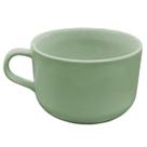 Caneca Verde Xícara Jumbo Porcelana 450ml Para Caldo Sopa Sobremesa Cozinha Louça Hr Porcelanas