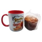 Caneca Vermelha Canetone Gente que ama Panetone + Mini panetone
