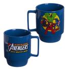 Caneca Vi Thor Hulk Homem Capitão América Empilhável Porcelana 400ML Oficial Marvel - Zona Criativa