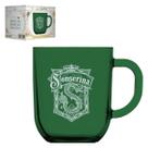 Caneca Vidro 300ml Harry Potter Casas Sonserina Brasão Verde