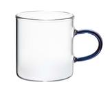 Caneca Vidro Boro com Alça Azul 100 ml Mimo Style TC22124