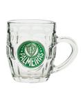 Caneca Vidro Brasão Metal 400ml Palmeiras