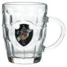 Caneca vidro brasão metal 400ml - vasco