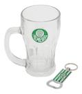 Caneca Vidro Com Abridor Garrafas 450ml - Palmeiras