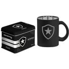 Caneca Vidro Diamond Metalic Lata Times 300ml Botafogo
