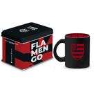 Caneca Vidro Diamond Metalic Lata Times 300ml Flamengo