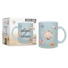 Caneca vidro diamond temas - é preciso salgar os pés
