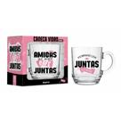 Caneca Vidro Elegance Amigas Que Bebem Juntas