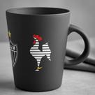 Caneca vidro jateada 420ml havana atlético