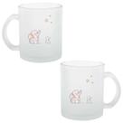 Caneca Vidro Jateado Coelho 325ml 1 Unidade + Caixinha