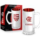 Caneca Vidro Metalic Flamengo 480ml