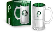 Caneca vidro metalic times - palmeiras