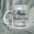 Caneca Vidro Personalizado Pastor Igreja Casamento Noivos Caneca Vidro Personalizado Pastor Igreja Casamento Noivos