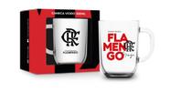 Caneca vidro toronto color flamengo
