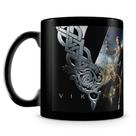 Caneca Vikings Personalizada Preta de Porcelana - 325ml Caneca Vikings Personalizada Preta de Porcelana - 325ml