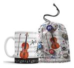 Caneca Violino Violinista Musica + Saquinho
