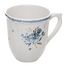 Caneca Wolff Florescer 330ml Azul Cerâmica