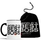 Caneca Worlds Best Boss - The Office + Saquinho Caneca Worlds Best Boss - The Office + Saquinho