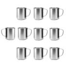 Caneca Xicara Aço Inox 250ml Bar Restaurante Acampar 10un
