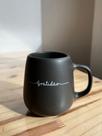 Caneca Xicara Bojuda Preta 260ml Porcelana