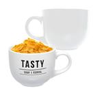 Caneca Xícara Branca Cerâmica Jumbo Sopa Caldo Cereal 750ml Caneca Xícara Branca Cerâmica Jumbo Sopa Caldo Cereal 750ml