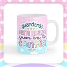 Caneca xícara Copo de Porcelana Cerâmica Versiculos Guardarás em Paz quem Em Ti Confia