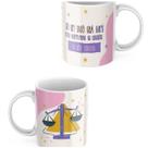 Caneca Xicara de Café ou Chá de Porcelana Personalizada Signos Libra Divertida Engraçada para Presente Criativo 325ml