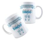 Caneca Xícara de Porcelana Cerâmica Personalizada Para Presente Convite Madrinha e Padrinho do Bebê