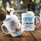 Caneca Xícara Dia Dos Avós Dia Da Avô Vovô É Pai Com Açucar Amor Presente Certo