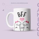 Caneca Xícara Flork meme BFF - Best Fofoqueira Forever 325ml l Xícara Sublimação