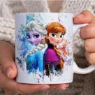 Caneca Xícara Frozen Personalizada Elsa e Anna 325ml - Porcelana Presente Criativo Café Chá Caneca Xícara Frozen Personalizada Elsa e Anna 325ml - Porcelana Presente Criativo Café Chá