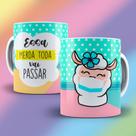 Caneca Xícara Lhama Essa Merda Toda Vai Passar Insulto Irônico - MEGA OFERTA!