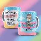 Caneca Xícara Lhama Indo Para Bem Longe Dessa Merda Toda Insulto Irônico - MEGA OFERTA!