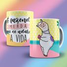 Caneca Xícara Lhama Irritada É Fazendo Merda Que Se Aduba A Vida Insulto Irônico MEGA OFERTA!