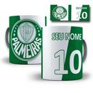 Caneca Xícara Palmeiras Porcelana Personalizada Com Seu Nome Desenho:Palme 002