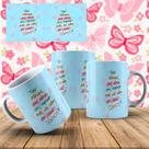 Caneca Xícara Personalizada Frase Motivacional Sonhos Azul Gratidão Vida Alma- MEGA OFERTA!