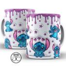 Caneca Xícara Personalizada Lilo e Stitch Disney Efeito 3D - Porcelana 325ml