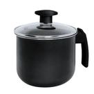 Canecao Leiteira Fervedor Antiaderente 14 Cm Tampa De Vidro
