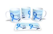 Canecas Branca de Porcelana Personalizadas Novembro Azul