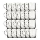 Canecas Copos De Vidro Grosso 250ML Transparente Resistente 24 UN