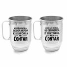 Canecas de Alumínio 500ml - Historia pra contar - Kit com 10 unidades