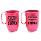 Canecas de Alumínio 500ml - Historia pra contar - Kit com 10 unidades