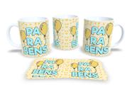Canecas de Porcelana Branca Personalizada Flork Aniversário