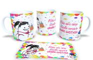 Canecas de Porcelana Branca Personalizada Flork Parabéns